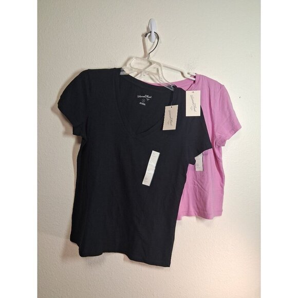 Universal Thread Tops - NWT Bundle Universal Thread T-Shirts Short Sleeve Sz Medium Pink Black MSRP $20